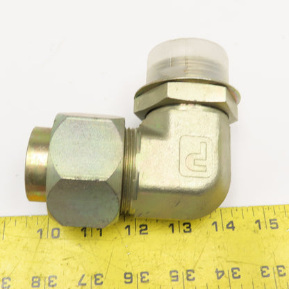 Parker 1-1/2" ORB Male x 1-1/2" Compression Tube Fitting Union Elbow 90°