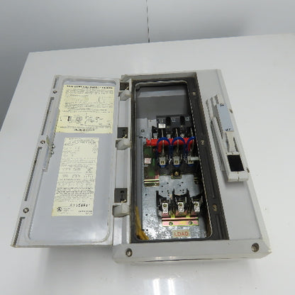 Square D H-362DX Krydon Heavy Duty Fusible Disconnect Switch 600VAC 60A 3Ph