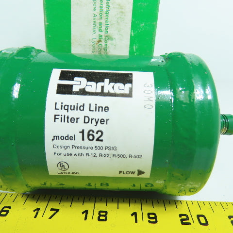 Parker Model 162 Liquid Line Filter Dryer 500PSIG For R-12,R-2,R-500,R-502 Lot/2