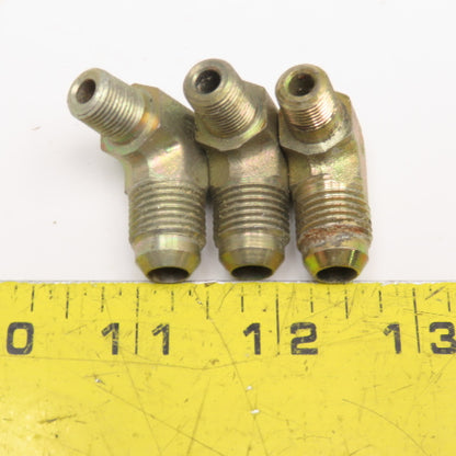 Parker 1/8" NPT x 3/8" JIC Flare Male Elbow 90° Lot Of 3