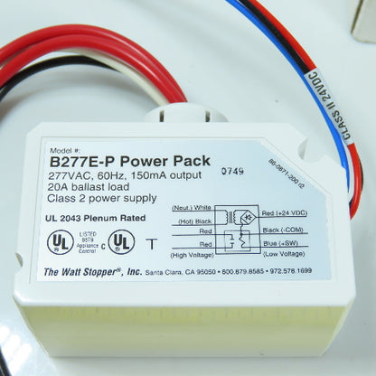 Watt Stopper B277E-P 277VAC Power Supply Pack 20A Load 150mA Output