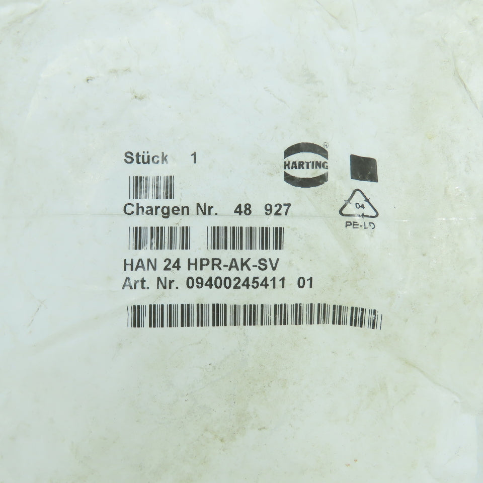 Harting HAN 24 HPR-AK-SV 09400245411 Cover Screw Locking (Aluminum) NEW