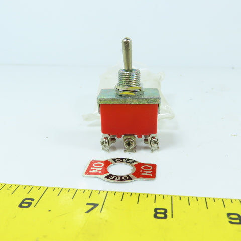 Camsco Type 1322 3-Position Snap Toggle Switch 15A 250V (On-Off-On) NEW