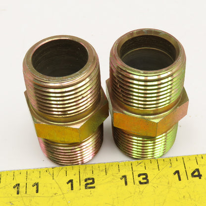 1" NPT x 1" NPT Hex Nipple Lot Of 2