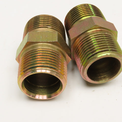 1" NPT x 1" NPT Hex Nipple Lot Of 2