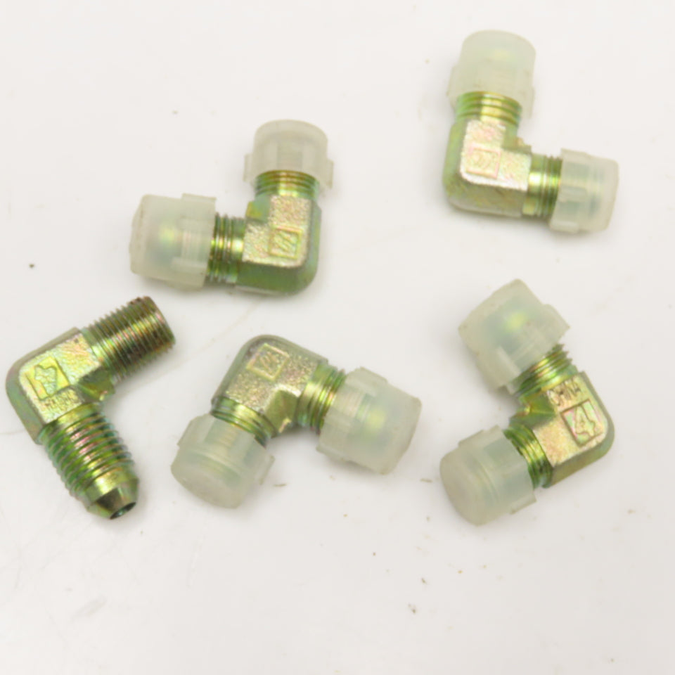 1/8" NPT Male x 1/4" (-4) JIC Male Elbow 90° Lot Of 5