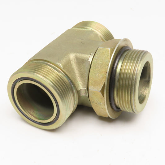 Parker 1-1/2" ORFS x 1-1/2" ORB x 1-1/2" ORFS Branch TEE