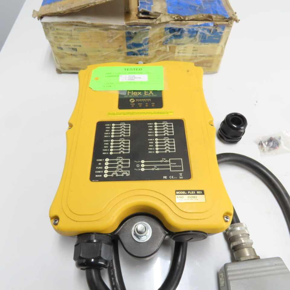 Magnetek Flex 8EX Radio Control System Receiver Transmitter Controls 120VAC