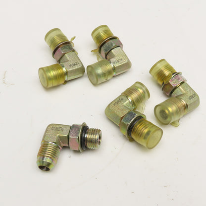 3/8" ORB x 3/8" JIC Flare Male Elbow 90° Lot of 5