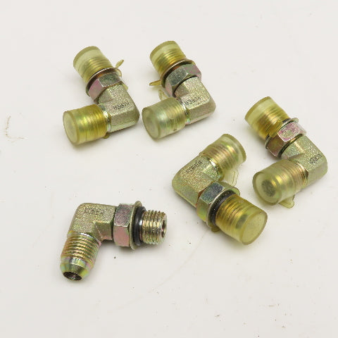3/8" ORB x 3/8" JIC Flare Male Elbow 90° Lot of 5