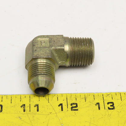 Parker 1/2" NPT x 1/2" JIC Flare Hydraulic Elbow 90°