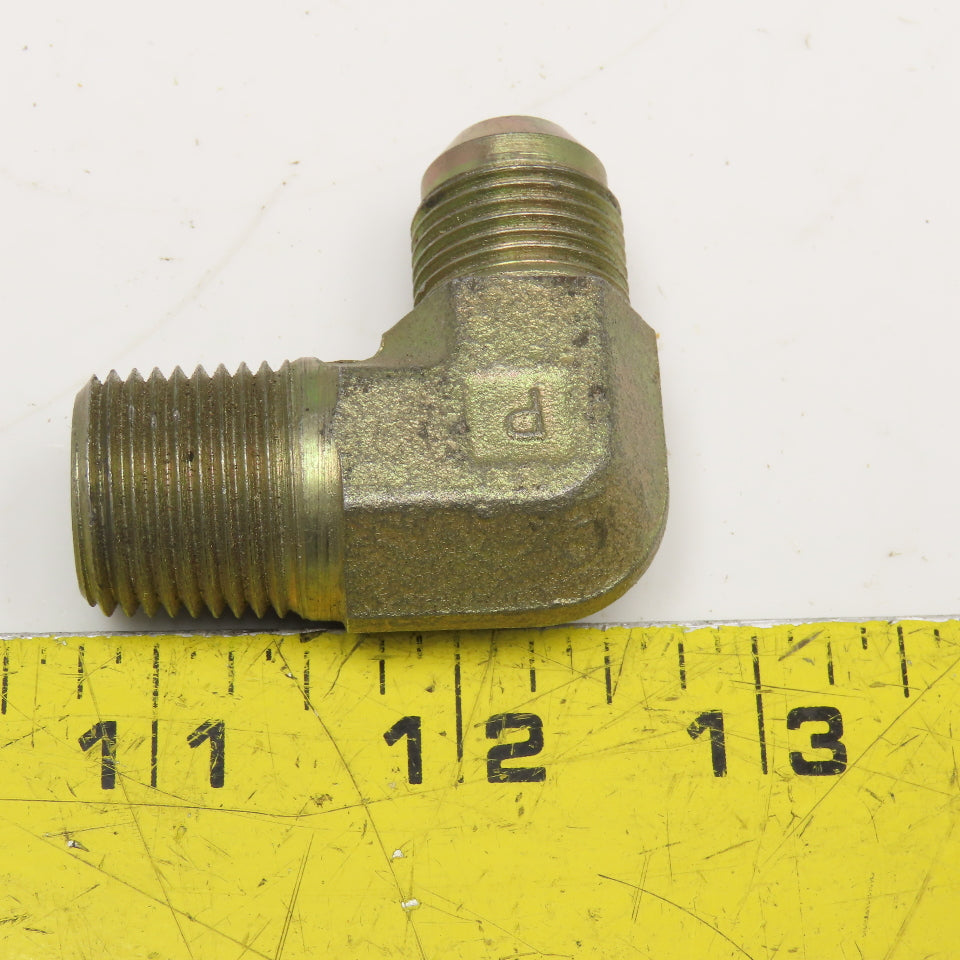 Parker 1/2" NPT x 1/2" JIC Flare Hydraulic Elbow 90°