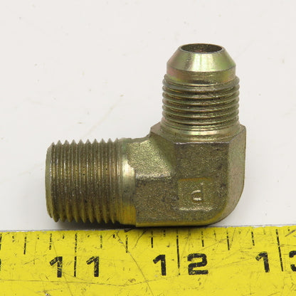 Parker 1/2" NPT x 1/2" JIC Flare Hydraulic Elbow 90°