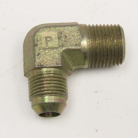 Parker 1/2" NPT x 1/2" JIC Flare Hydraulic Elbow 90°