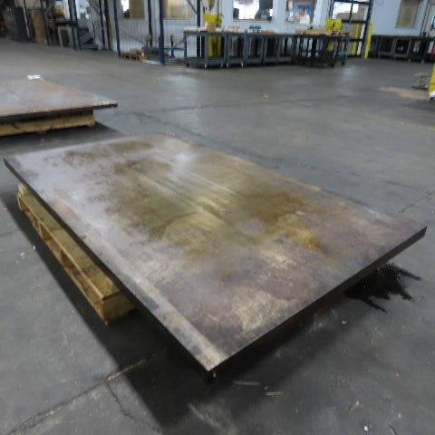 80" x 45-3/4" x 2" Thick Steel Layout Fabrication Machine Table Top
