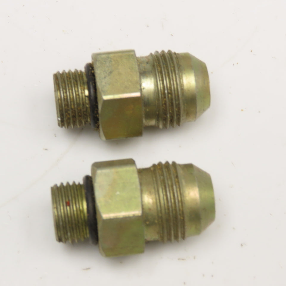 Parker 3/8" ORB x 1/2" JIC Flare Straight Male Hydraulic Connector Lot Of 2