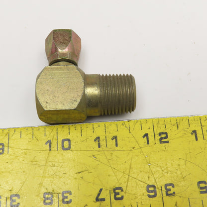 1/2" NPT Male x 1/4" JIC Swivel Female Adapter Hydraulic Elbow