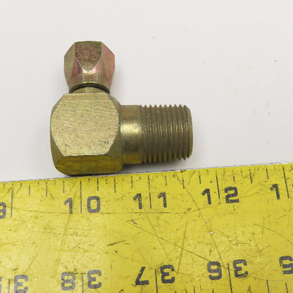 1/2" NPT Male x 1/4" JIC Swivel Female Adapter Hydraulic Elbow