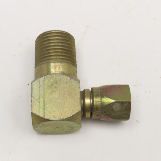 1/2" NPT Male x 1/4" JIC Swivel Female Adapter Hydraulic Elbow