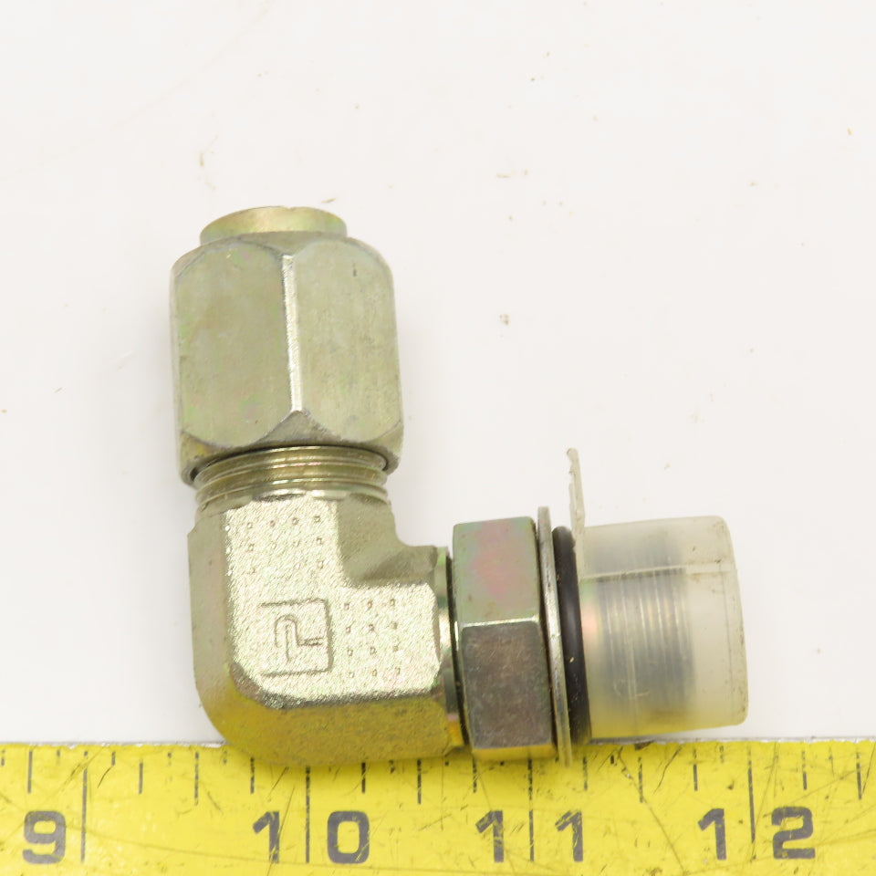 Parker 5/8" ORB x 5/8" Steel Tube Compression Hydraulic Elbow 90°