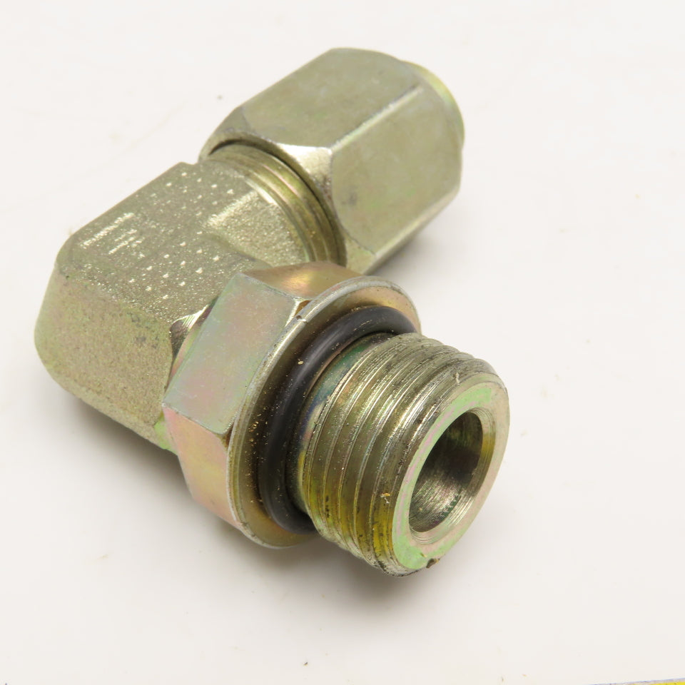 Parker 5/8" ORB x 5/8" Steel Tube Compression Hydraulic Elbow 90°