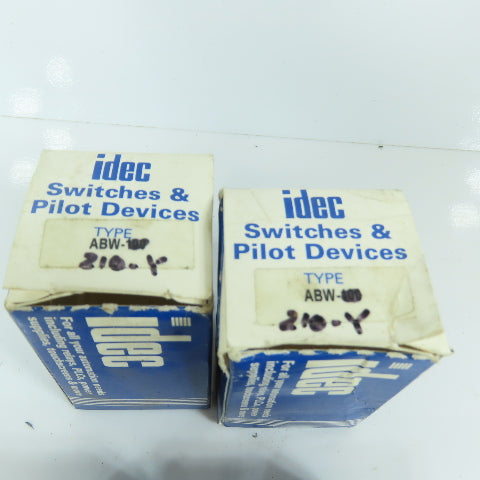 Idec ABW ABW210-Y 22mm Yellow Momentary Contact Push Button Switch Lot Of 2 NEW