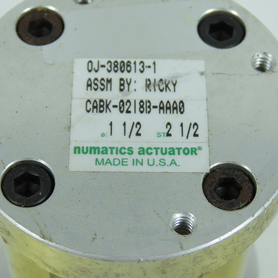 Numatics CABK-0218B-AAA0 Double Acting Barrel Air Cylinder 1.5" Bore 2.5" Stroke