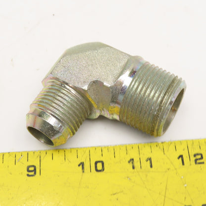 1" NPT x 3/4" JIC Male Flare Hydraulic Elbow 90°