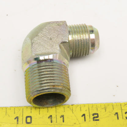 1" NPT x 3/4" JIC Male Flare Hydraulic Elbow 90°