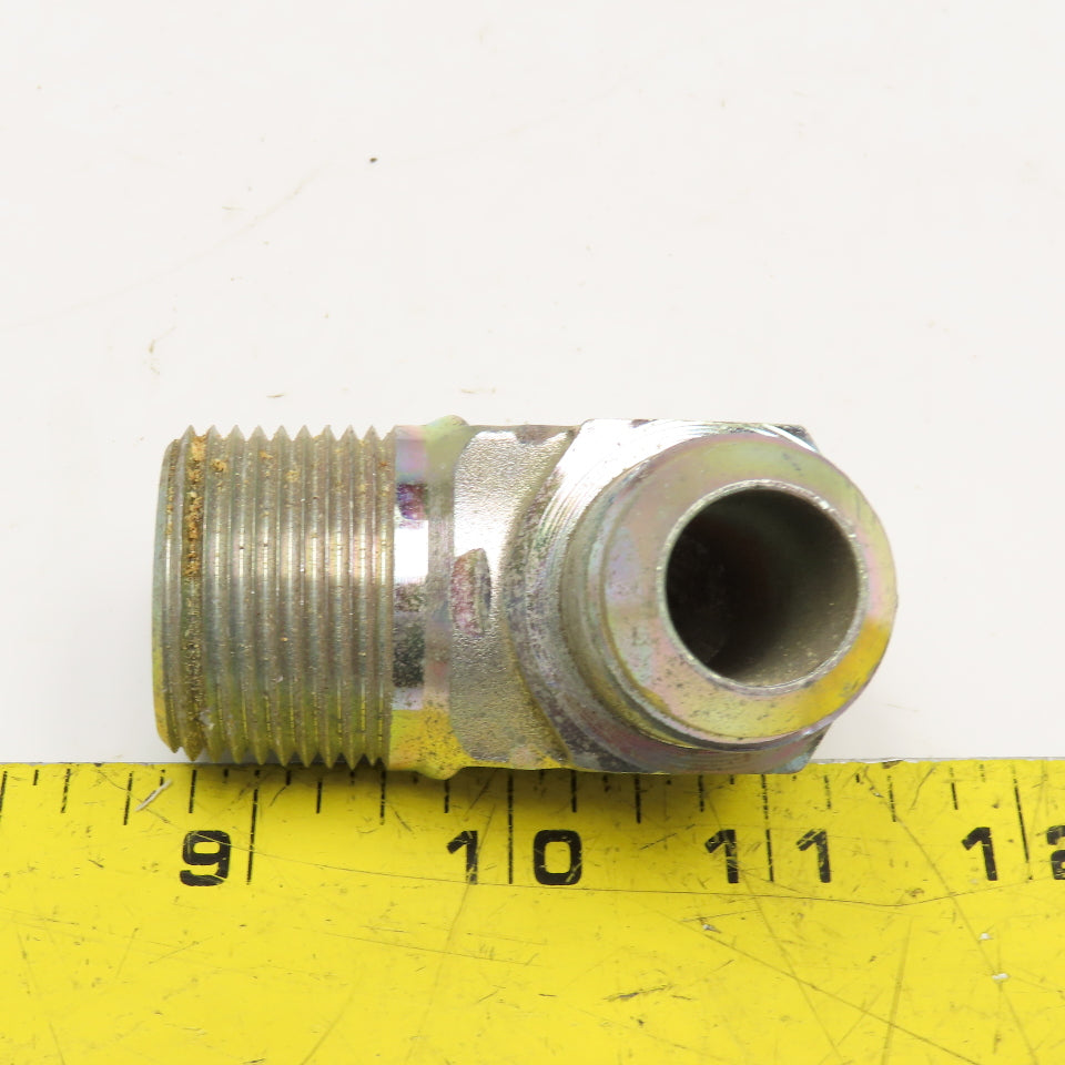 1" NPT x 3/4" JIC Male Flare Hydraulic Elbow 90°