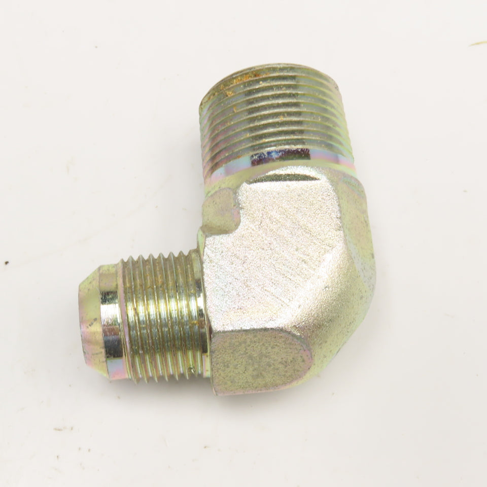 1" NPT x 3/4" JIC Male Flare Hydraulic Elbow 90°
