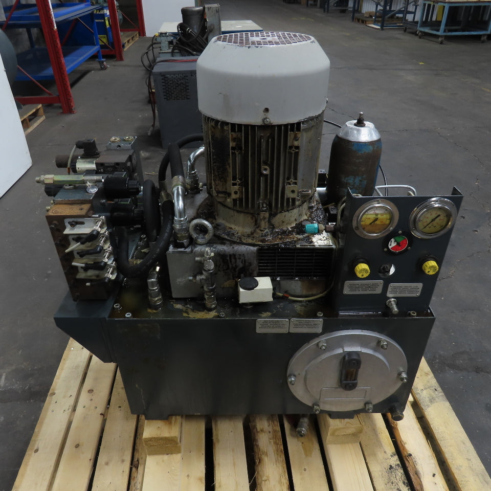 100L 6.3KW Hydraulic Power Unit 230/400-460V 3Ph W/ Siemens 1LA7130-4AA11