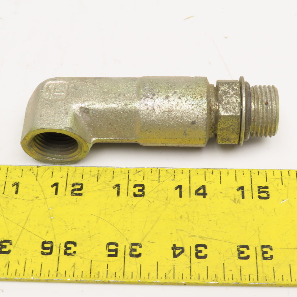Parker 1/2" NPT Female x 5/8" ORB Extra Long Street Elbow