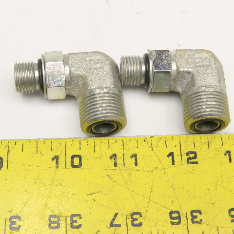 Parker 1/2" ORB x 1/2" ORFS Male Elbow 90° Lot Of 2