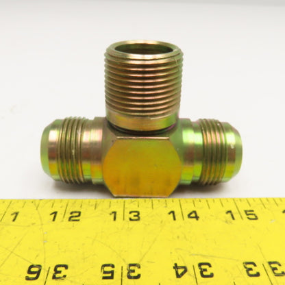 Parker 1" JIC x 1" Male NPT x 1" JIC Flare Male Hydraulic Branch TEE