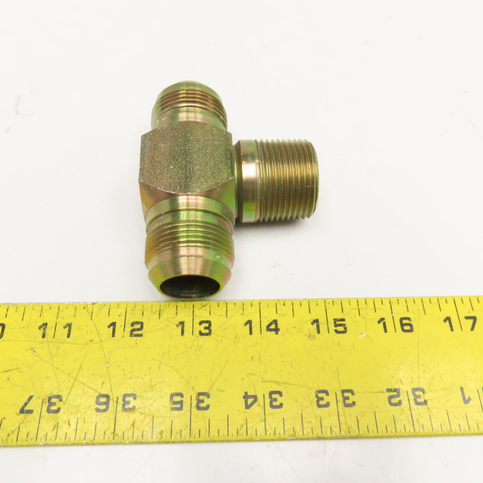 Parker 1" JIC x 1" Male NPT x 1" JIC Flare Male Hydraulic Branch TEE