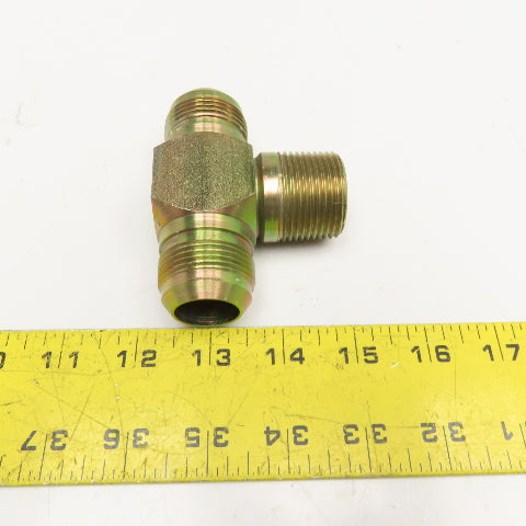 Parker 1" JIC x 1" Male NPT x 1" JIC Flare Male Hydraulic Branch TEE