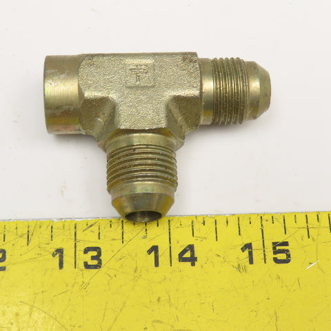 Parker 1/2" JIC Male x 1/2" JIC x 3/8" NPT Female Run Tee