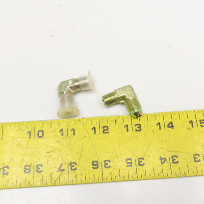 Parker 1/8" NPT Male x 1/4" (-4) Male JIC Adapter Elbow 90° Lot Of 2