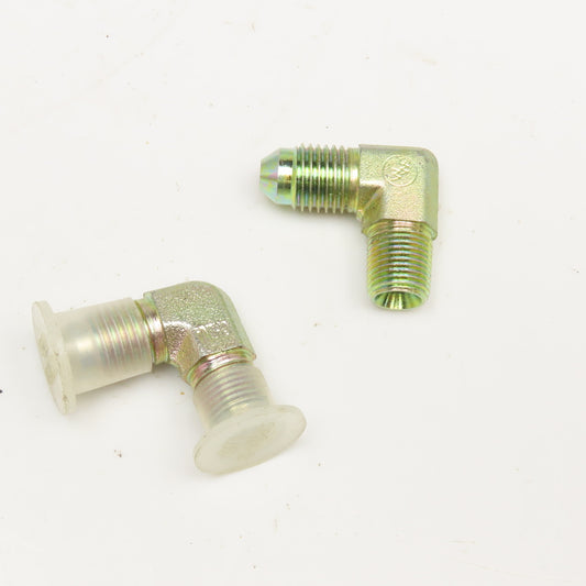 Parker 1/8" NPT Male x 1/4" (-4) Male JIC Adapter Elbow 90° Lot Of 2