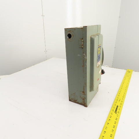 Square D H-362-N 60A 3-Pole Fusible Safety Disconnect Switch 600VAC Type 1 RUSTY