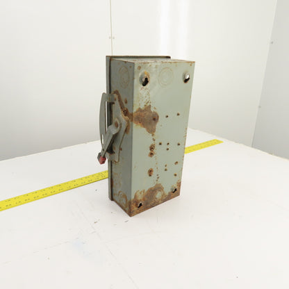 Square D H-362-N 60A 3-Pole Fusible Safety Disconnect Switch 600VAC Type 1 RUSTY