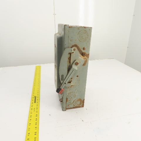 Square D H-362-N 60A 3-Pole Fusible Safety Disconnect Switch 600VAC Type 1 RUSTY