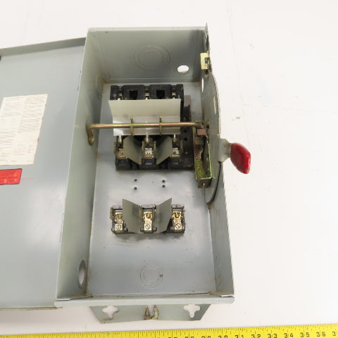 Westinghouse HFN361 30A Heavy Duty Fusible Safety Disconnect Switch 600V 3-Pole