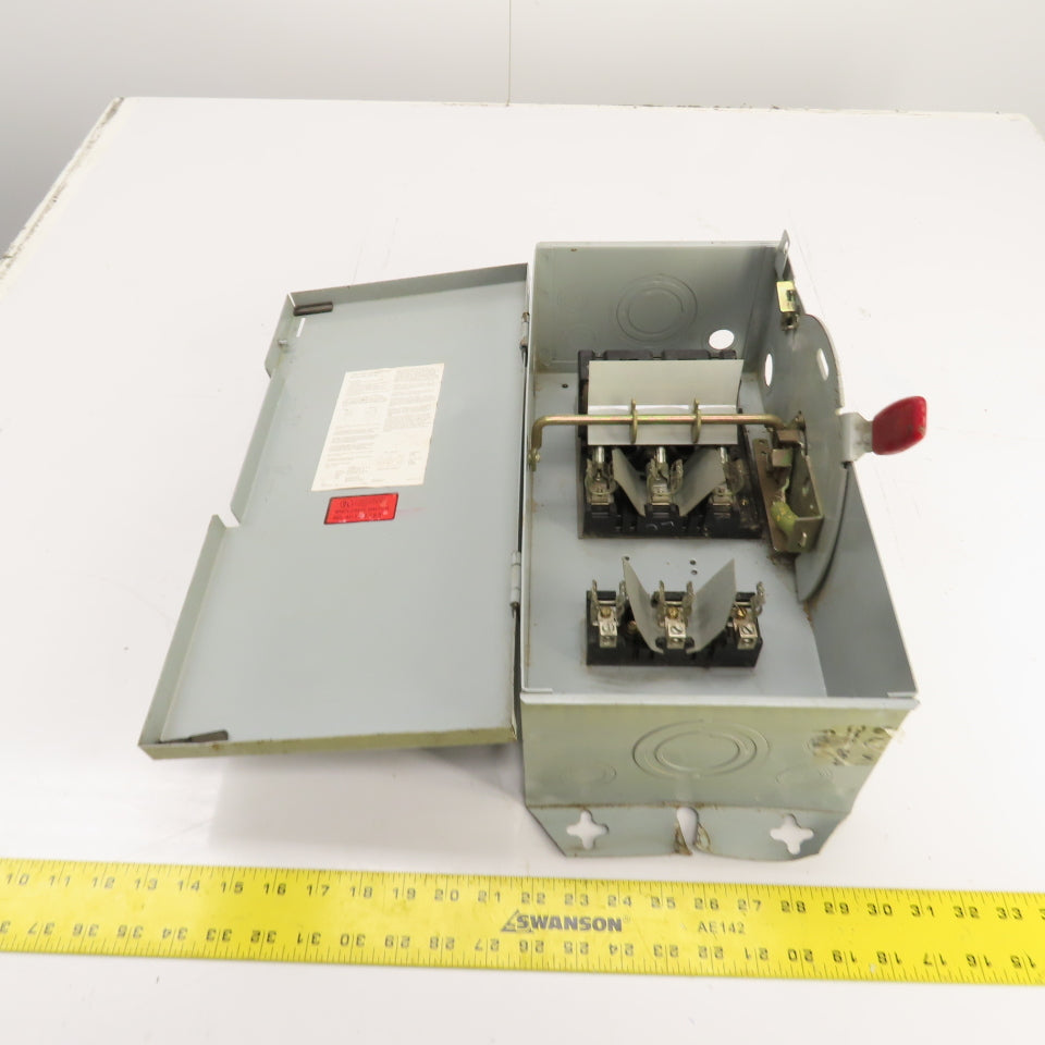 Westinghouse HFN361 30A Heavy Duty Fusible Safety Disconnect Switch 600V 3-Pole