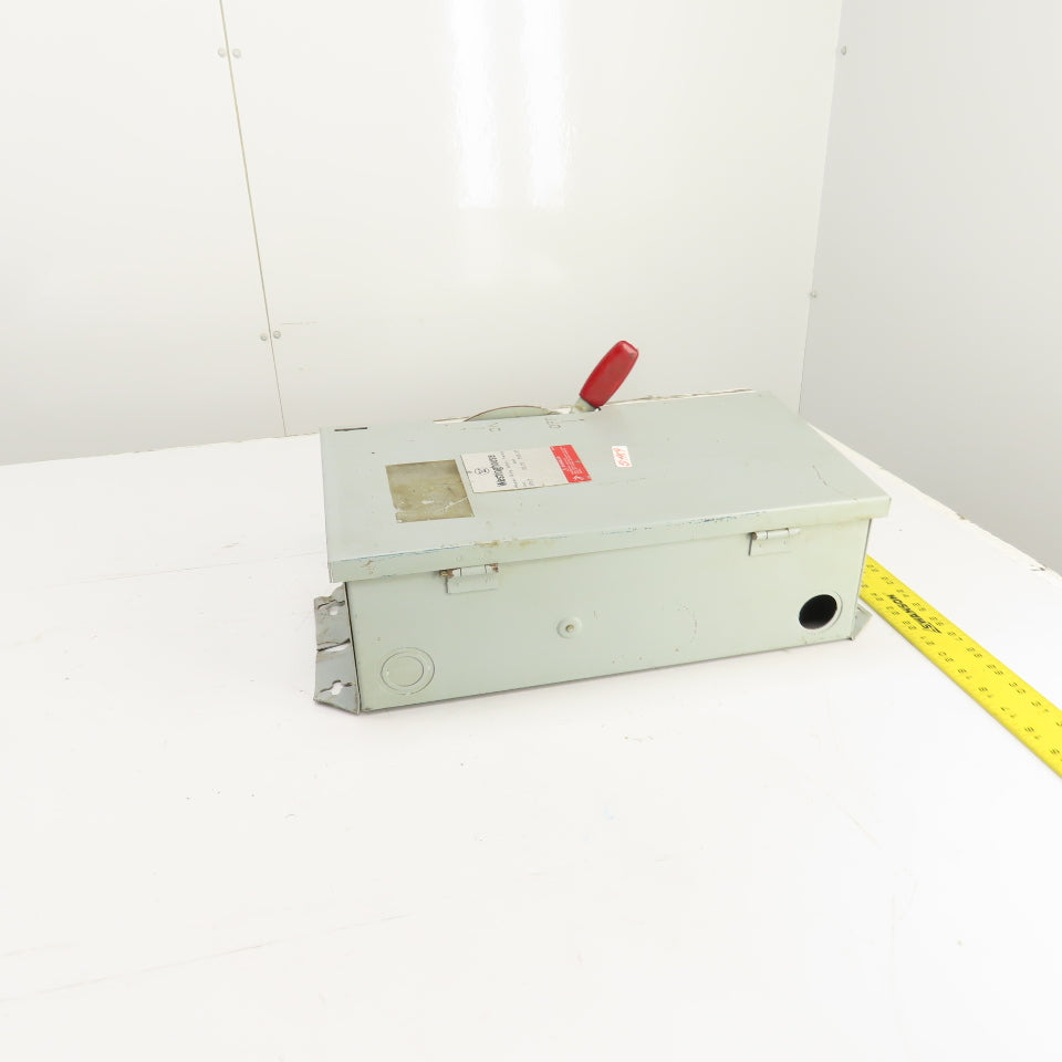 Westinghouse HFN361 30A Heavy Duty Fusible Safety Disconnect Switch 600V 3-Pole