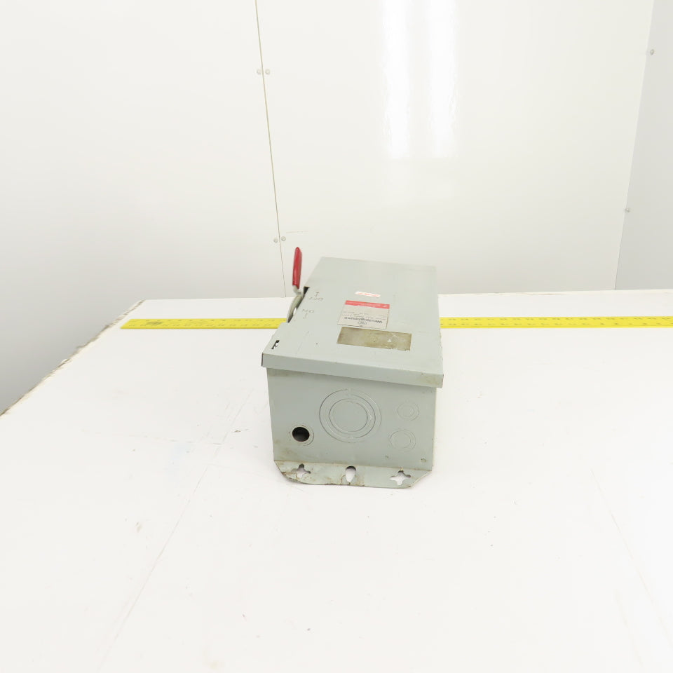 Westinghouse HFN361 30A Heavy Duty Fusible Safety Disconnect Switch 600V 3-Pole