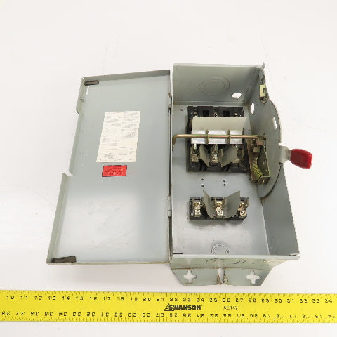 Westinghouse HFN361 30A Heavy Duty Fusible Safety Disconnect Switch 600V 3-Pole