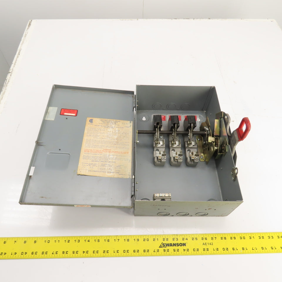 Challenger HD321SN 30A Heavy Duty Non-Fusible Safety Disconnect Switch 240VAC