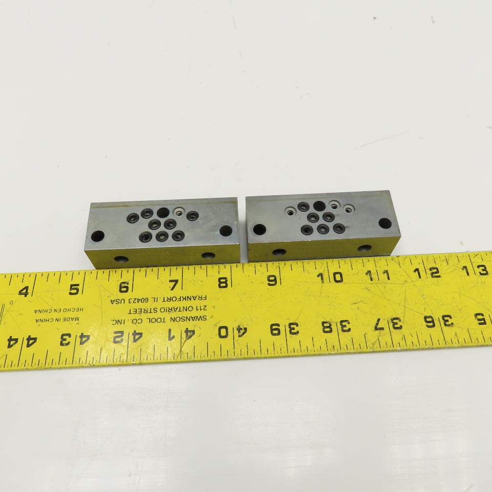 Trabon L05 1/8 NPSF Hydraulic Flo Divider Valve End Block Lot Of 2